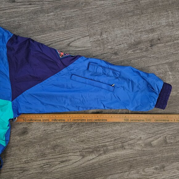 Serac Men’s One-Piece Ski Suit Blue Teal Purple Weatherproof Vintage 42 - Picture 9 of 15